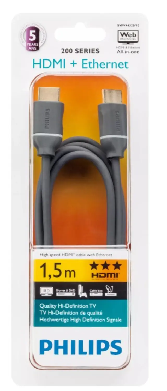 PHILIPS HDMI καλώδιο SWV4432S/10 Ether 1.5m 31.001.0009 2