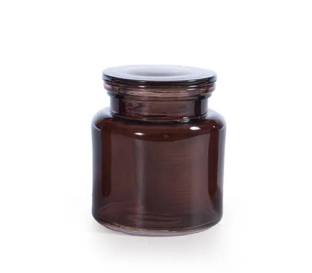 Nef-Nef Homeware Βάζο Για Βαμβάκι Γυάλινο Latte 10,5x12 Black