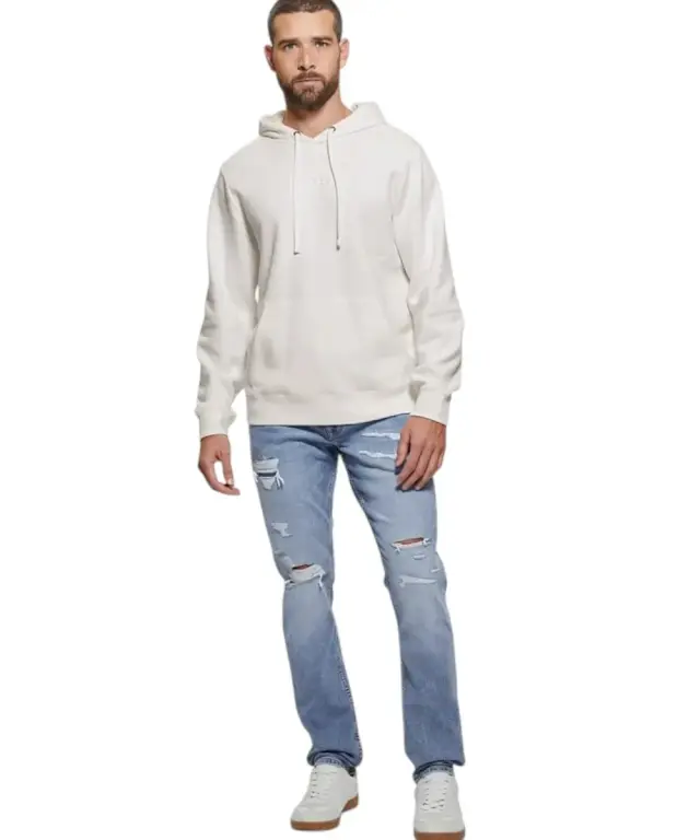 Guess - Ανδρικό Φούτερ Με Κουκούλα Smallogo M4BQ45K9YH1-G018 Λευκό - L