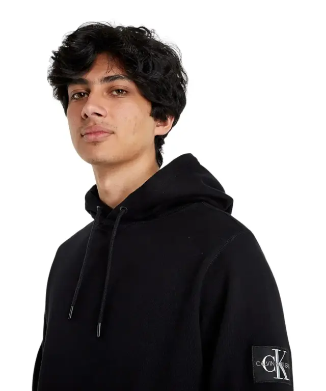 Calvin Klein - Ανδρικό Φούτερ Monogram Sleeve Badge Regular Fit J30J314036-BAE Μαύρο - XL 3