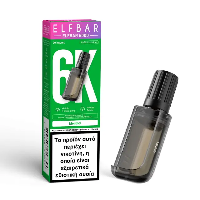 ELFBAR 6000 Disposable Pod Menthol 10ml 20mg