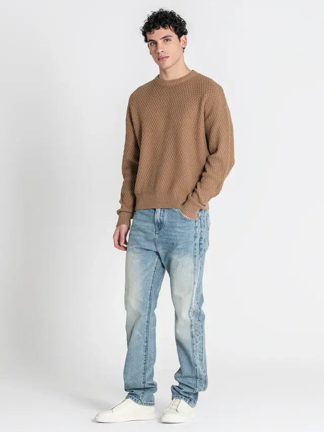 Gianni Kavanagh Ανδρικό HEXA Πλεκτό – Taupe - XL 2