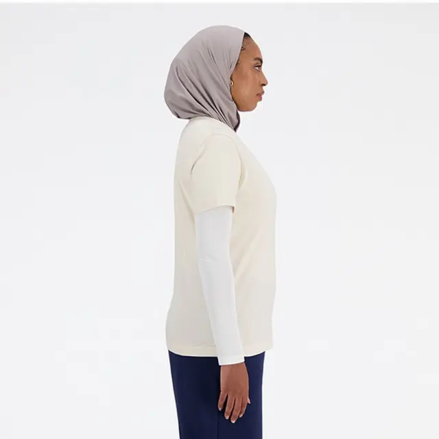 New Balance Jersey Stacked Logo T-Shirt (WT41502-LIN) - Μπέζ 2