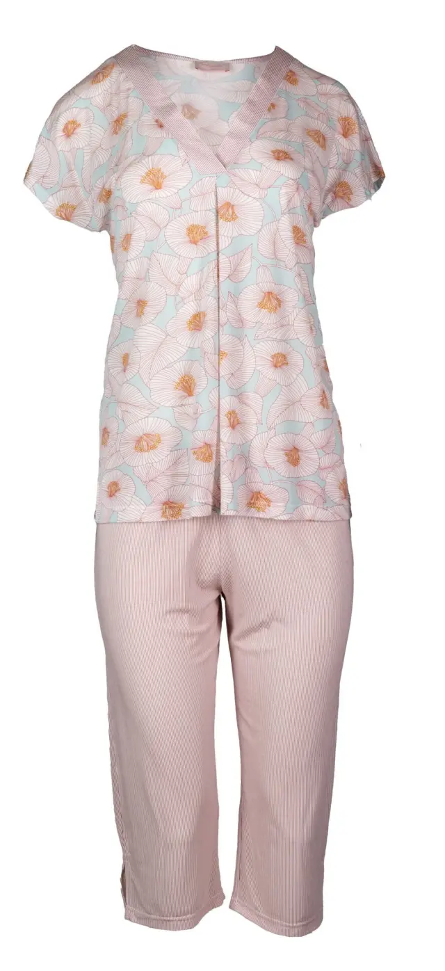 S770 - Type - PIJAMA BLOSSOM STRIPE CAPRI - M