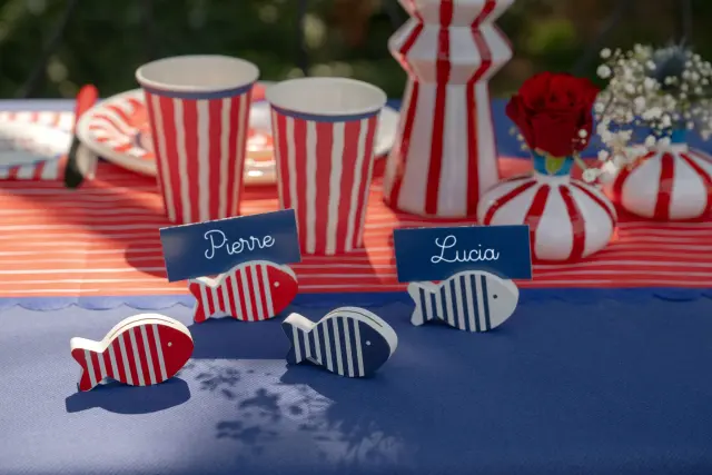 Κάρτες Θέσεων Placecard Ψαράκια 6 x 1.3 x 3 εκ / 4 τμχ