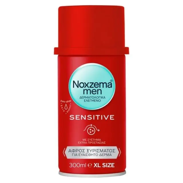 Noxzema Protective Shave Sensitive, Αφρός Ξυρίσματος Για Ευαίσθητο Δέρμα 300Ml 2