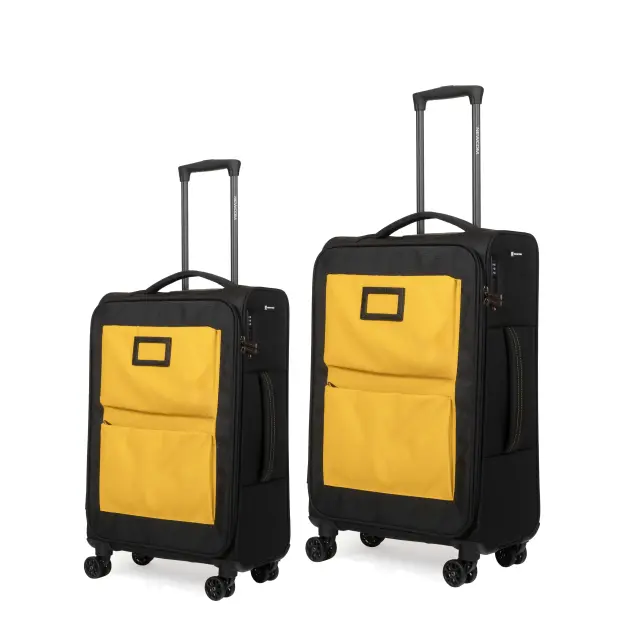 Βαλίτσες Υφασμάτινες σετ Newcom μικρή μεσαία N1618 yellow - Medium, Small