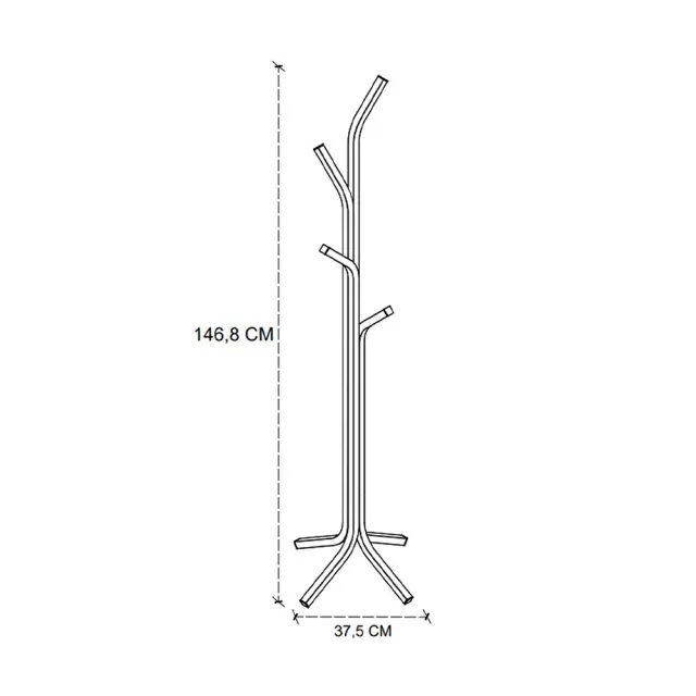 Καλόγερος Triad Megapap μεταλλικός χρώμα μαύρο 37,5x37,5x146,8εκ. 2