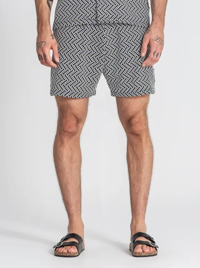 Gianni Kavanagh Ανδρικό VIBRATION Casual Shorts - Black & White - XL