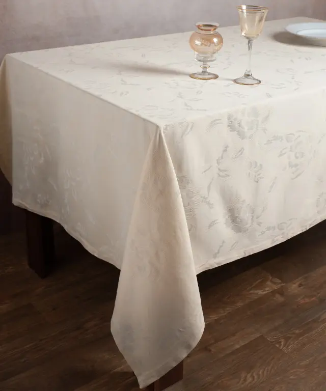 Ζακάρ τραπεζομάντηλο 10190 (140cm x 140cm) μπέζ - -