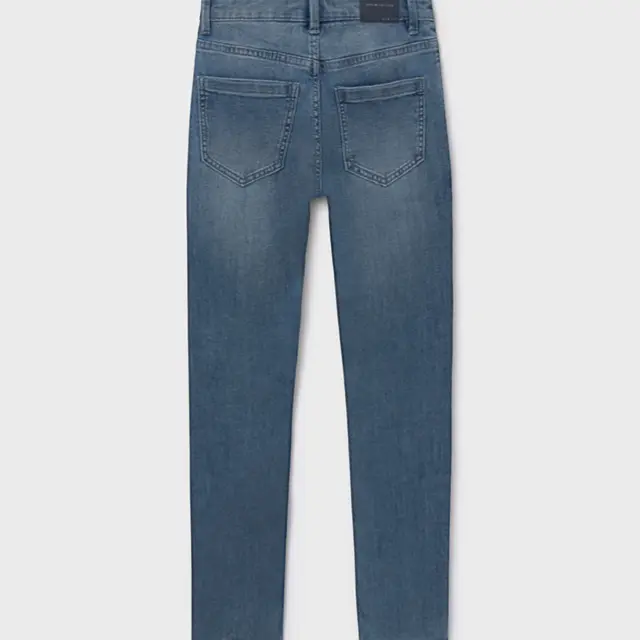 Mayoral Παντελόνι Τζιν Slim Fit Βασικό Ασημί Μπλε για Αγόρι 2