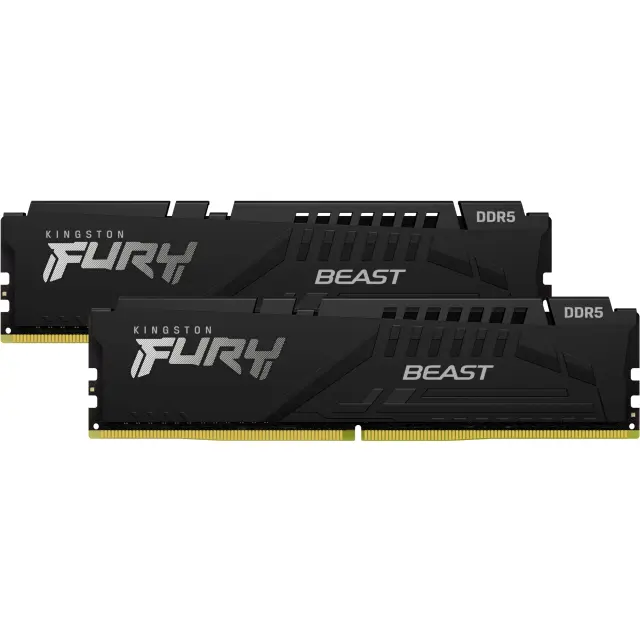 Kingston DIMM 32 GB DDR5-5200 (2x 16 GB) Dual-Kit (black, KF552C40BBK2-32, FURY Beast, INTEL XMP)