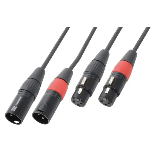 POWER DYNAMICS CABLE 2xXLR αρσ.-2xXLR θηλ. 0.5m