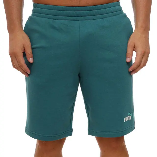 Puma Men's Essentials 2 Color No1 Logo 10inch Shorts Πράσινο Σκούρο 684715-41 (Puma)