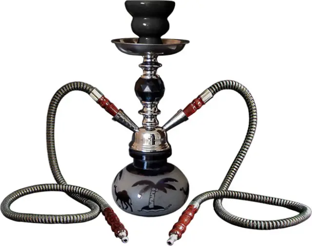 Ναργιλές Hookah Μαύρο Camel 2 Hoses - 27cm