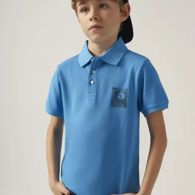Junior 10 έως 18 ετών Μπλούζα λωρίδες Better Cotton τυρκουάζ