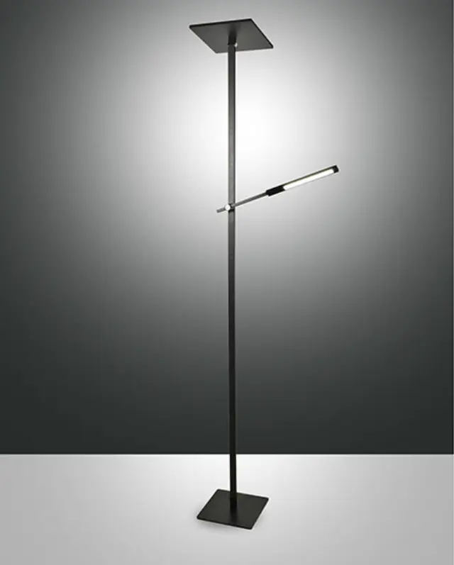 Ideal 3550-10 φωτιστικό δαπέδου με 2 πηγές φωτισμού Μαύρο