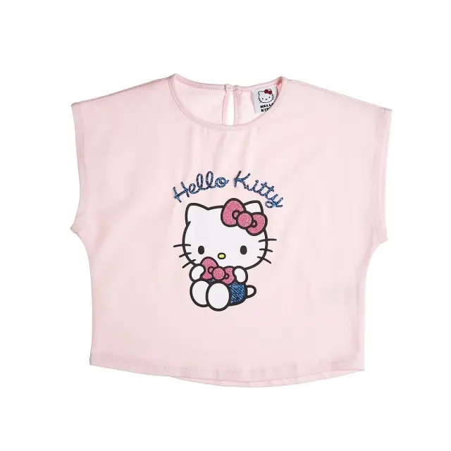 Μπλούζα Hello Kitty με glitter και ανάγλυφα στοιχεία