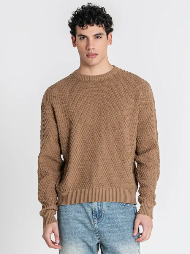 Gianni Kavanagh Ανδρικό HEXA Πλεκτό – Taupe - XL