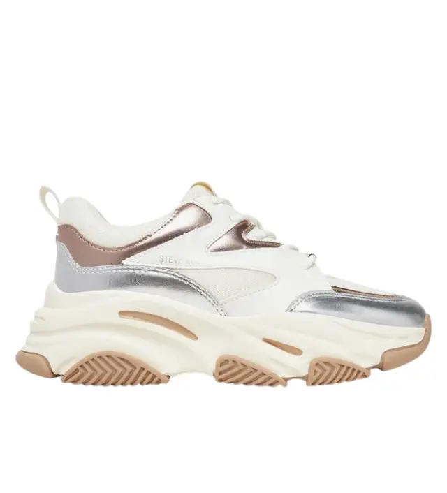 Γυναικεία Sneakers Steve Madden Progressive SM19000096-04005-SG3 Silver/Gold Cream Ασημί - 37