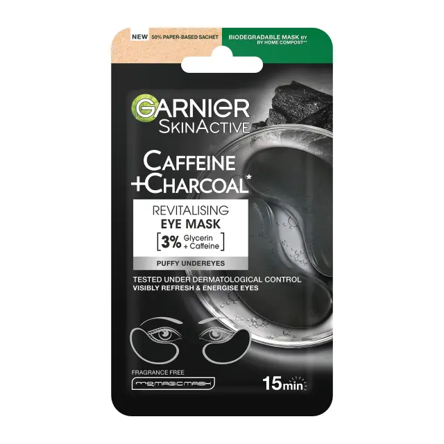 Garnier Skinactive Caffeine & Charcoal Revitalising Eye Mask