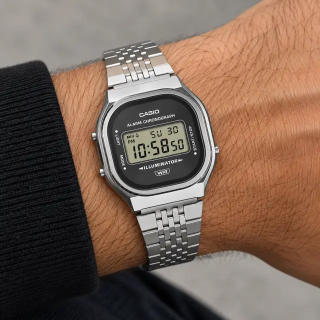 Ψηφιακό Ρολόι Casio Vintage A140WE-8AEF Ασημί με Μεταλλικό Μπρασελέ 2
