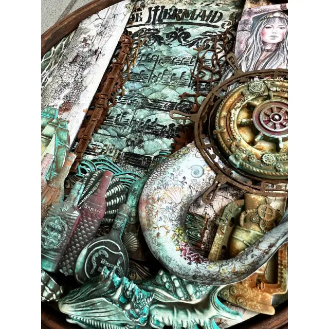 Chipboard Stamperia 14x14cm, Songs of the Sea, Sailing ship 2