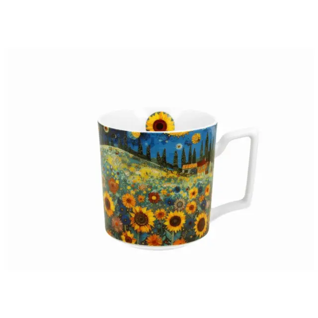 Duo gift Modern Art Πορσελάνινη Κούπα 450ml: Sunflowers 2