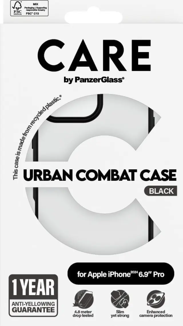 Θήκη Care By PanzerGlass Urban Combat Case for Apple iPhone 16 Pro Max Black 2