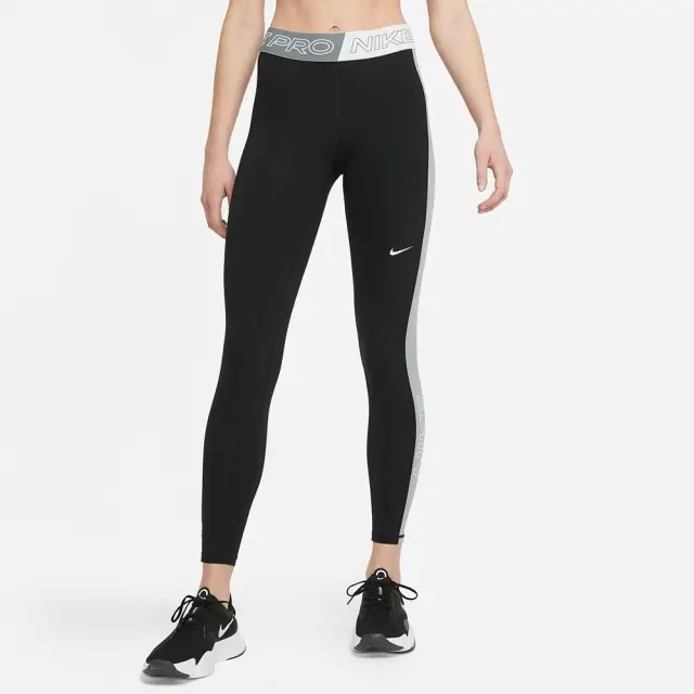 Nike Pro Mid-Rise Graphic Leggings (DA1048-010) - Μαύρο - XS