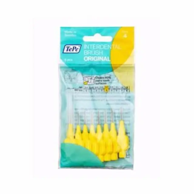 Tepe Interdental Brushes, Μεσοδόντια Βουρτσάκια Κίτρινο Μέγεθος 4, 0.7 Mm 8Τμχ