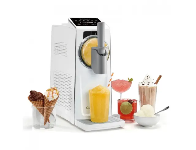 Παγωτομηχανή 6 σε 1 Cuisinart Slushy & Soft-Serve Maker ICE201E με 6 προγράμματα, ισχύ 170W και χωρητικότητα 1.6L - WhiteICE201E