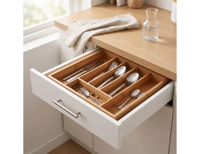 Θήκη για Μαχαιροπίρουνα Εxcellent Houseware ξύλινη, με διαστάσεις 36x26x5cm 784230230