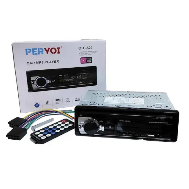 PerVoi MP3 player αυτοκινήτου USB, SD, FM, BT, Clock, Aux CTC-520 - Car MP3 player 014371