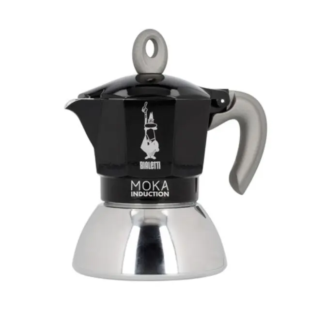 Bialetti Καφετιέρα Espresso 2 Φλιτζανιών Moka Induction Μαύρη