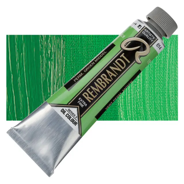 Λάδι Talens Rembrandt - 614 Permanent Green Medium - 40ml