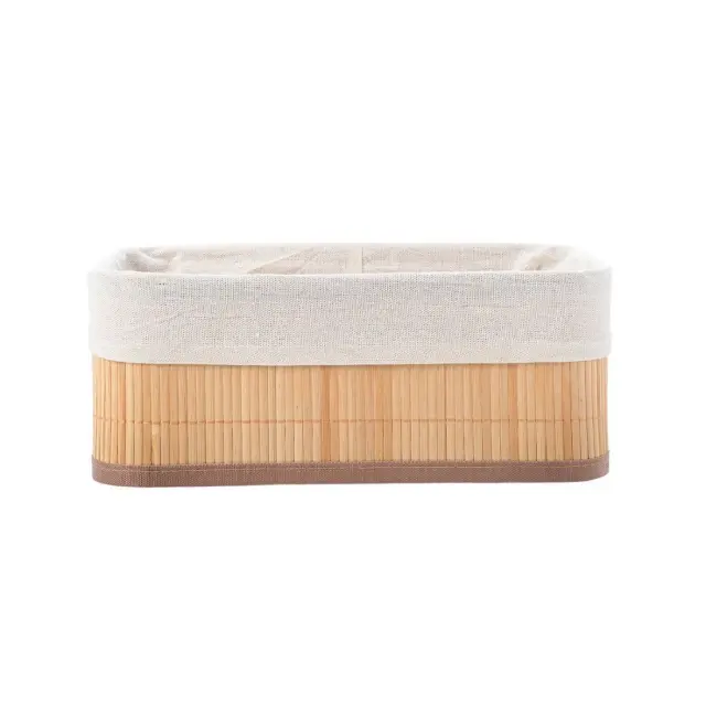 Estia Καλάθι Οργάνωσης Bamboo Essentials 30X20Cm Me Επένδυση 2