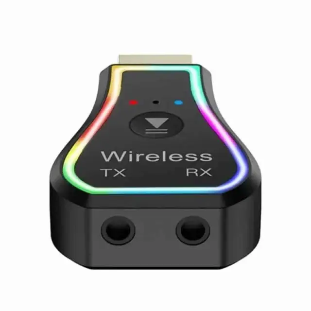 Andowl Ασύρματο Bluetooth audio Transmitter και Receiver USB μαύρο με RGB LED φωτισμό Q-TR31 - Wireless Audio Transmitter / Receiver 0751142 3