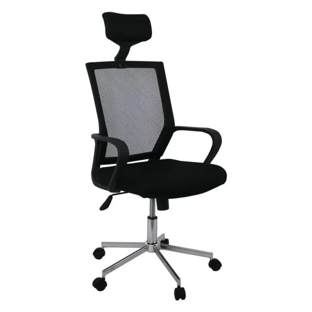 Πολυθρόνα BF8100 Mesh Μαύρο 58x55x110/117cm