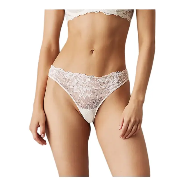 Calvin Klein Γυναικείο String Seductive Comfort Thong, Χρώμα Ιβουάρ