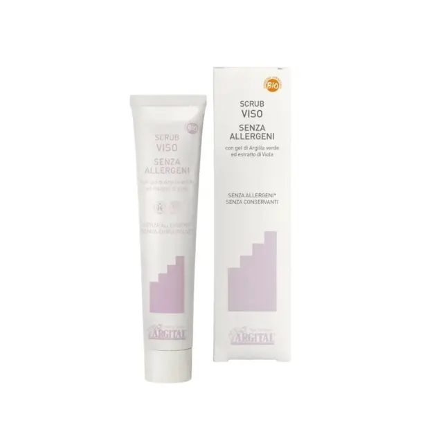 ARGITAL Allergen Free Facial Scrub - Φυσικό Υποαλλεργικό Απολεπιστικό Προσώπου για Ευαίσθητη Επιδερμίδα, 75ml