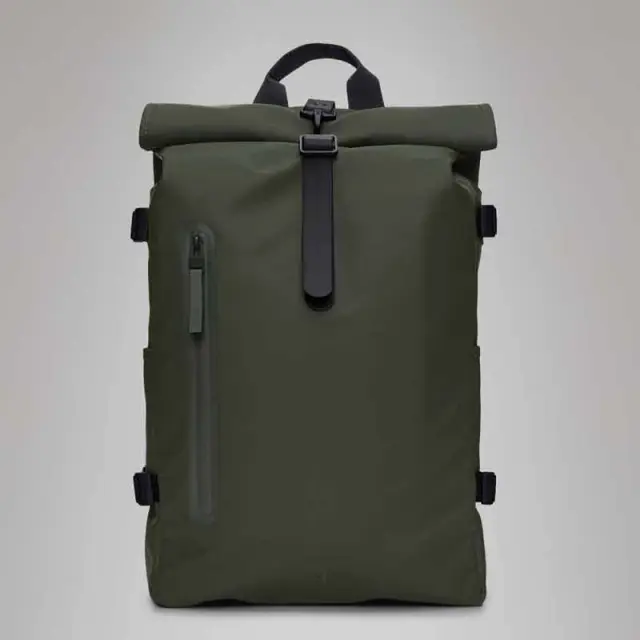 Αδιάβροχο Σακίδιο Rains Rolltop Rucksack Large 14590-Green Πράσινο - ONESIZE