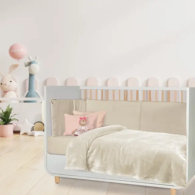 Das Baby Κουβέρτα Velour Αγκαλιάς Relax 1341 Ivory 2