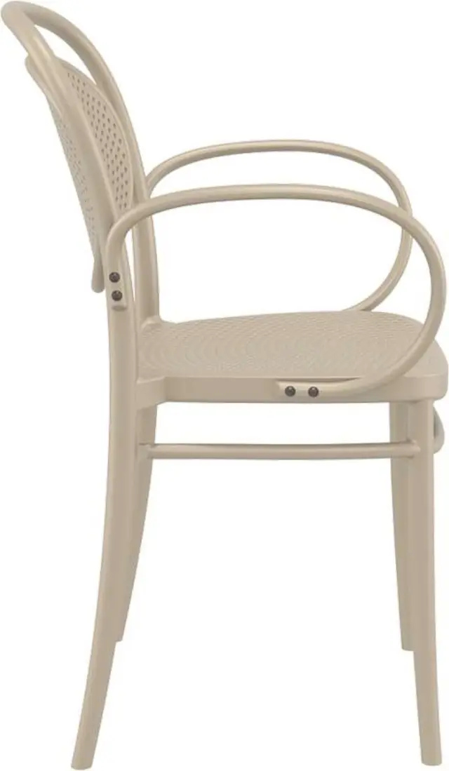 Πολυθρόνα Στοιβαζόμενη MARCEL Dove Grey PP 57x52x85cm 3