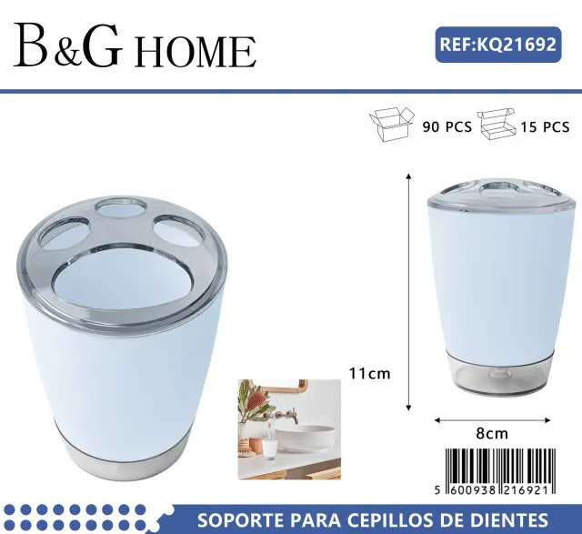 Θήκες οδοντόβουρτσας πλαστικές σε σετ 5Χ - Light Blue - 21692 2