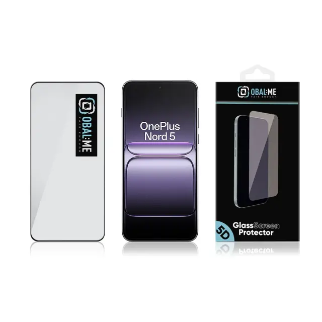 OBAL:ME 5D Glass Screen Protector for OnePlus Nord 5 Black 3