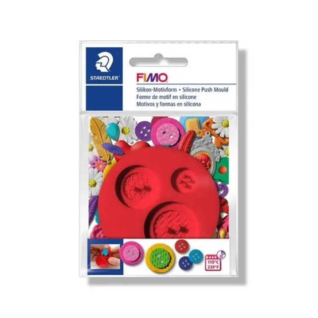 Καλούπι εύκαμπτο - Buttons Fimo Push Mould Modeling