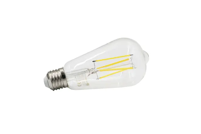 LED ΛΑΜΠΑ COG ΑΒΟΚΑΝΤΟ ST64 ΔΙΑΦΑΝΟ Ε27 6W ΘΕΡΜΟ 2700K