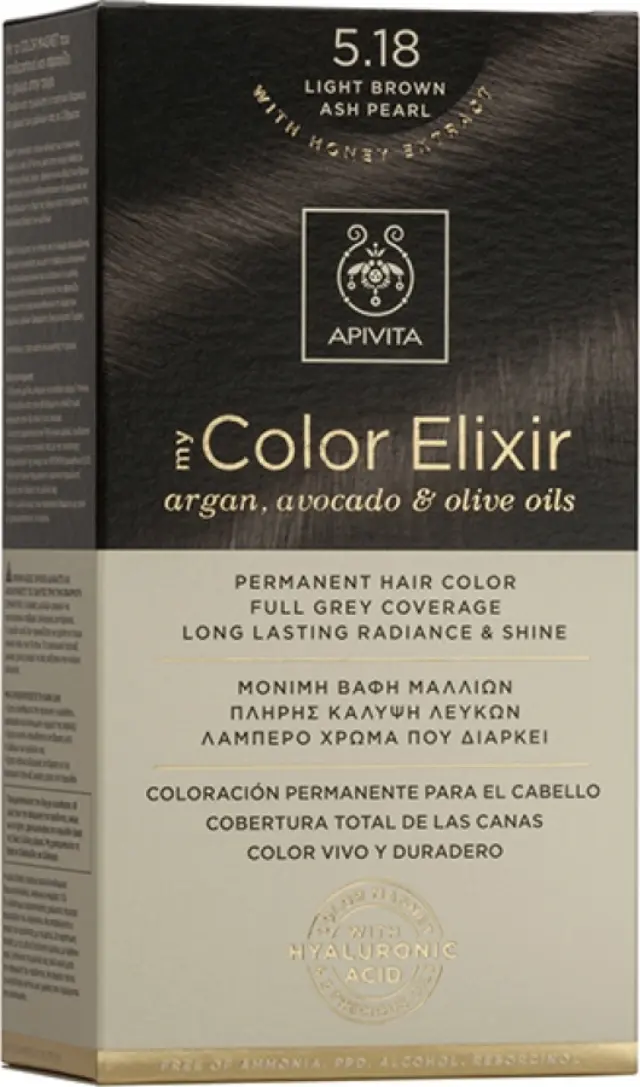 Apivita My Color Elixir 5.18 Καστανό Ανοιχτό Σαντρέ 125ml