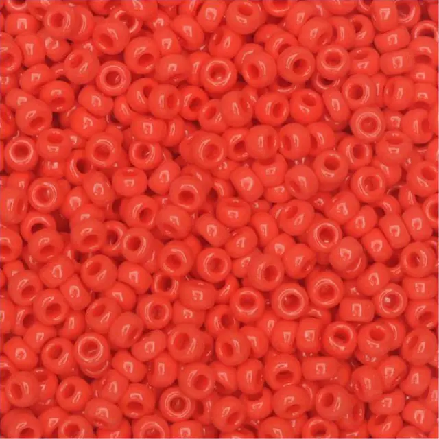 Χάντρα Miyuki Round Rocailles 8/0 - 407 - Opaque Vermillion Red ~25gr